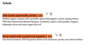 Salads (No cheese)  at Bilo Restaurant & Bar in South Carolina