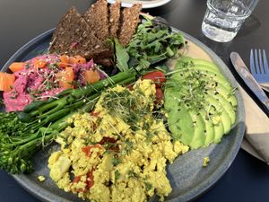 Vegan breakfast   at Social Brew - Kultorvet in Copenhagen