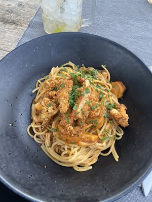 Spag. Calamari at Villa Vegana in Mallorca