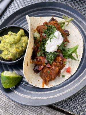 Jackfruit taco at Villa Vegana in Mallorca