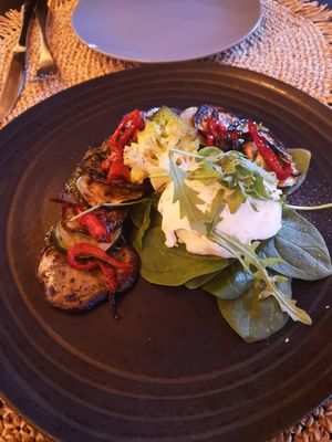 The burata course at Villa Vegana in Mallorca