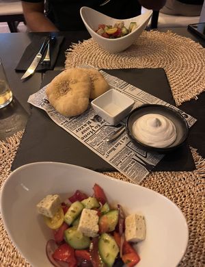 Bauernsalat und Aioli  at Villa Vegana in Mallorca