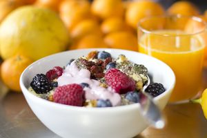 Blueberry, Strawberry Breakfast Bowl at Villa Vegana in Mallorca