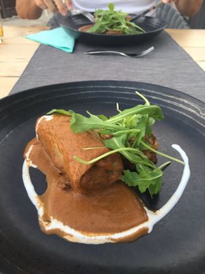 russian cabbage roll with lentils  at Villa Vegana in Mallorca
