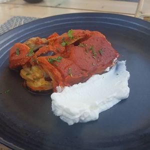 Main dish at Villa Vegana in Mallorca