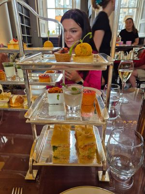 Savoury selection at The Colonnades at the Signet Library in Edinburgh