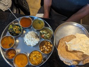 Thali converted to Vegan at Udupi Palace in Berkeley