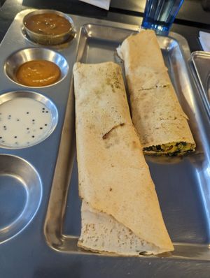 Spinach Potato Dosa at Udupi Palace in Berkeley