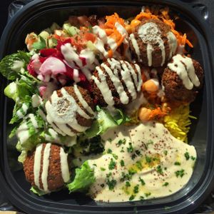 take-out falafel bowl at The Chickpea in West Palm Beach