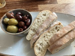 Starter bread w olives oil  at The Greyhound Inn in Maryland
