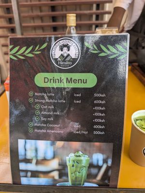 Menu at Himiko Matcha Cafe  in Nairobi