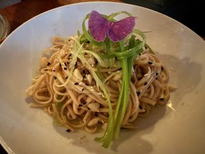 Garlic Button Udon  at aíso in San Francisco