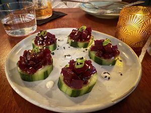 Beet Tartare  at aíso in San Francisco