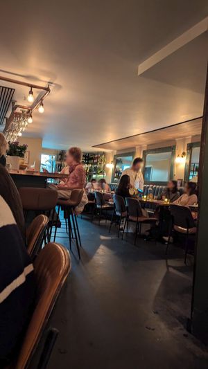 Interior with bar at aíso in San Francisco