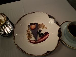 Raspberry Cheesecake  at Equinox Restaurant in Washington