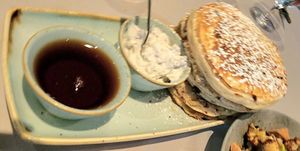 Chocolate chip griddle cakes  at Equinox Restaurant in Washington