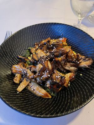 Grilled Hen of the Woods Mushrooms  at Equinox Restaurant in Washington