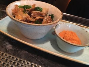 fried artichokes  at Equinox Restaurant in Washington