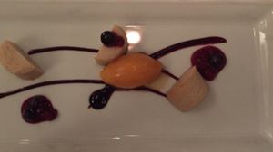 cheesecake and sherbet  at Equinox Restaurant in Washington