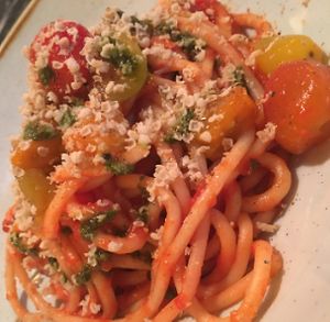 bucatini vegan  at Equinox Restaurant in Washington