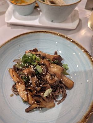 Teriyaki mushroom noodles at Equinox Restaurant in Washington