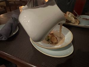 White bean soup at Equinox Restaurant in Washington