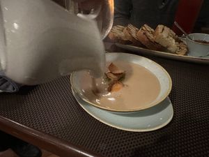 White bean soup at Equinox Restaurant in Washington