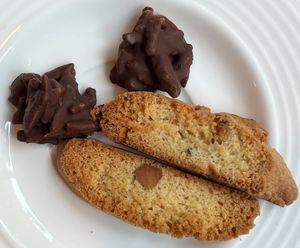 housemade pistachio biscotti at Equinox Restaurant in Washington