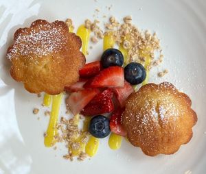 mini meyer lemon cakes at Equinox Restaurant in Washington