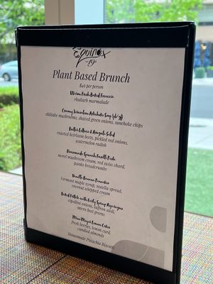 brunch menu at Equinox Restaurant in Washington