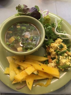 Vegan brunch plate at Equinox Restaurant in Washington
