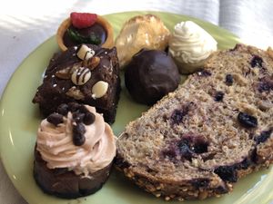 Brunch dessert plate  at Equinox Restaurant in Washington