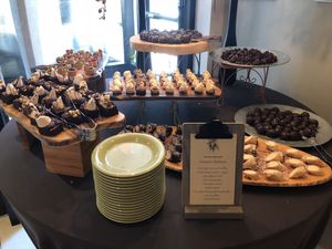 Brunch dessert spread at Equinox Restaurant in Washington