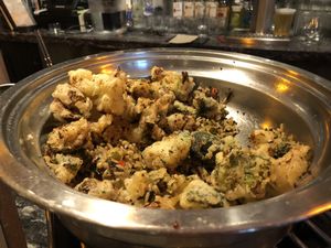 Brunch buffer cauliflower tempura at Equinox Restaurant in Washington