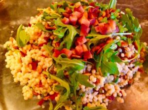Cous Cous Salad with apple & pumpkin seeds at Equinox Restaurant in Washington