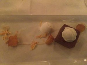 Food from my vegan tasting menu minus 1st course. at Equinox Restaurant in Washington