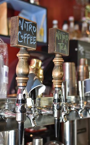 Nitro Coffee and Nitro Tea. We are known for our Kyoto Cold Brewed Coffee, Nitro Coffee, and Nitro Tea. at Harold's Coffee Lounge in West Palm Beach
