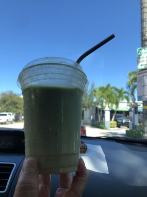 Iced Matcha Latte w/ Oat Milk at Harold's Coffee Lounge in West Palm Beach