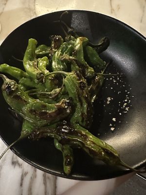 Love shishito peppers   at Whisky & Ramen in Anchorage