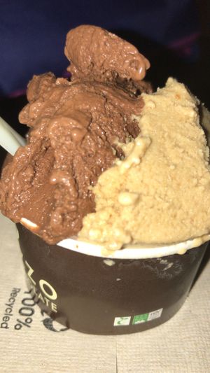 Gelato cioccolato e anacardi  at Grezzo Raw Chocolate in Rome