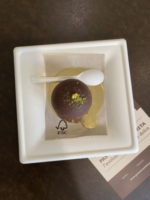 yummy pistachio chocolate at Grezzo Raw Chocolate in Rome