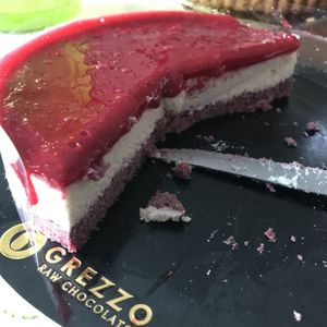 Raspberry tiramisù   at Grezzo Raw Chocolate in Rome