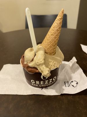 Pistachio and raw chocolate  at Grezzo Raw Chocolate in Rome