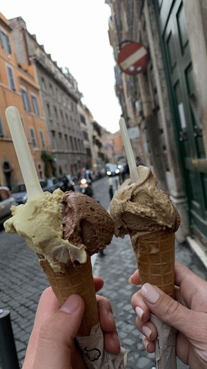 vegan gelato  at Grezzo Raw Chocolate in Rome