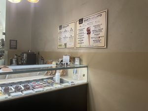 Gelato flavors  at Grezzo Raw Chocolate in Rome