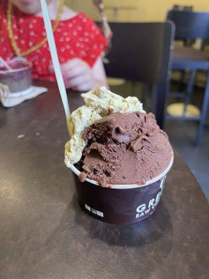 Chocolate and salted caramel   at Grezzo Raw Chocolate in Rome