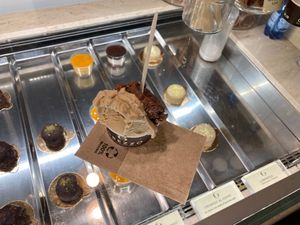 Chocolate gelato at Grezzo Raw Chocolate in Rome