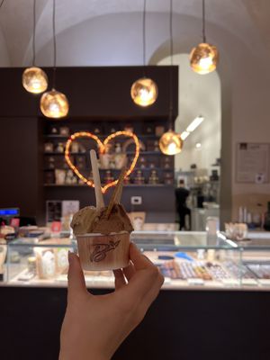 Pistachio & nut ice cream   at Grezzo Raw Chocolate in Rome