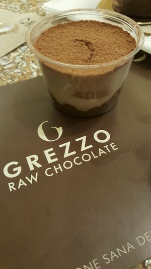 raw tiramisu at Grezzo Raw Chocolate in Rome