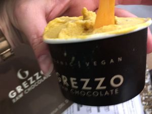 Mango gelato at Grezzo Raw Chocolate in Rome